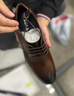 百麗男鞋內(nèi)增高牛皮商務(wù)正裝男婚鞋A0558CM1棕色-內(nèi)增高(A0559) 40 曬單實(shí)拍圖