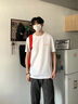 LEESRTROI2025夏季新款純棉短袖t恤男女寬松半截袖國潮風(fēng)重磅情侶裝半袖潮 珍珠白 XL 約140-160斤可穿 曬單實(shí)拍圖