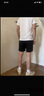 李寧（LI-NING）羽毛球服男女短袖速干比賽套裝上衣褲子兩件套 標(biāo)準(zhǔn)白 XL  曬單實(shí)拍圖