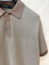 By Creations【24夏季新品】桑蠶絲撞色短袖POLO衫男士商務(wù)t休閑透氣翻領(lǐng)polo 茶咖色 L 曬單實(shí)拍圖