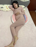 小西米木孕婦枕護腰托腹神器側睡托腹U型側臥睡抱枕睡覺(jué)專(zhuān)用孕期靠枕用品 粉白色-可調節-輔助枕 曬單實(shí)拍圖