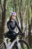 MBO女子全天候雙箭頭騎行褲T150C耐磨儲(chǔ)物自行車(chē)背帶騎行長(zhǎng)褲 黑色 S 曬單實(shí)拍圖