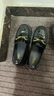 金利來（goldlion）【七夕禮物】女鞋英倫風(fēng)厚底樂福鞋女學(xué)院風(fēng)粗跟小皮鞋黑色38 曬單實(shí)拍圖