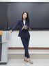 源菲埡高級感藏青色西裝外套女2025春秋新款大學生面試正裝工作西服套裝 藏青色西裝外套 L 曬單實拍圖