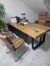 吉贈辦公桌椅組合總裁桌帶側柜董事長(cháng)辦公室原木實(shí)木大板大班臺老板桌 定制咨詢(xún)客服 曬單實(shí)拍圖