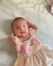 G.DUCKKIDS小黃鴨嬰兒衣服新生兒連體衣滿月公主裙子女寶寶外出爬服周歲禮服 粉色 66cm建議0-3個(gè)月8-12斤 曬單實(shí)拍圖