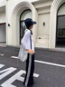 FitonTon運(yùn)動褲女2025夏季新款條紋設(shè)計(jì)高腰顯瘦寬松直筒休閑褲子女 曬單實(shí)拍圖
