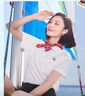 佐丹奴短袖Polo衫女萊卡棉珠地布元?dú)庑〈汤C翻領(lǐng)上衣05315390 曬單實(shí)拍圖