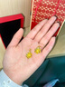 中國黃金（CHINA GOLD）牡丹花黃金耳環(huán)女士花型足金花朵彎鉤耳飾首飾520生日禮物送老婆 牡丹耳墜【贈S925銀圓珠耳鉤】約1g 曬單實拍圖