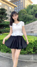 芭芙達妮黑色半身裙女夏季2025新款高腰a字花苞短裙垂墜感百褶蛋糕蓬蓬裙 黑色 【高品質】 M 【96-115斤】 曬單實拍圖