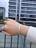 老凰祥碎冰冰銀手鐲女純銀999足銀實(shí)心閉口鐲子輕奢小眾精致送禮 碎碎冰58mm25克 體重90--105斤 曬單實(shí)拍圖