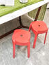 維佳框業(yè)喬遷新居紅色塑料凳子加厚家用可疊放喜慶風(fēng)車(chē)圓板凳結實(shí)耐用餐椅 6把裝-紅紅火火丨加粗凳腿 曬單實(shí)拍圖