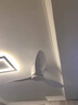 皇將家用簡(jiǎn)約復古大風(fēng)力吊扇餐廳靜音家用變頻遙控客廳無(wú)燈吸頂電風(fēng)扇 3葉-全白色25寸-變頻遙控 曬單實(shí)拍圖