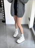 奶fufu鞋子女配裙子甜美約會(huì)小白鞋女學(xué)生ins校園復(fù)古小眾面包鞋 米白色 37 曬單實(shí)拍圖