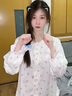 淘可夢(mèng)甜美碎花睡衣女春秋新款長(zhǎng)袖長(zhǎng)褲圓領(lǐng)ins日系學(xué)生居家服套裝外穿 9051-碎花【套裝】 L 【建議體重111-125】 曬單實(shí)拍圖