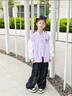 真維斯兒童外套春秋款女童棒球服男童帥氣衣服春季童裝上衣小孩洋氣春裝 粉 J奶茶白兔x/J奶茶白兔 130 曬單實拍圖