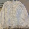 olevo太極服男士春夏太極拳八段錦太極練功服裝女武術(shù)比賽表演款中國風(fēng) 白色套裝 S 曬單實(shí)拍圖