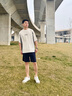 AVVLD美式潮牌設(shè)計運動插肩袖拼色圓領(lǐng)短袖男夏季冰絲涼感寬松休閑T恤 米色 XL 曬單實拍圖