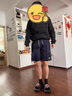 米詩(shī)德（MISHIDE）有口袋帶拉鏈的運(yùn)動(dòng)短褲夏季男士沙灘褲三分褲居家休閑純棉潮 832藍(lán)色(拉鏈口袋) 3XL 建議120-140斤 曬單實(shí)拍圖