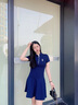 Teenie Weenie小熊女裝連衣裙2025夏季新款休閑活力清新時(shí)尚POLO裙 藏青色 S 曬單實(shí)拍圖