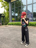 班尼路童裝兒童褲子防蚊褲男童2025年夏季新款男孩純棉透氣寬松舒適長(zhǎng)褲 黑 BNL美式籃球X 150 曬單實(shí)拍圖