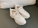紅蜻蜓女鞋秋冬款時(shí)尚百搭老爹鞋女厚底增高女士休閑鞋WPB15069 米色 36 曬單實(shí)拍圖