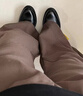 FDCP厚底男女巫師鞋小眾高跟尖頭皮鞋休閑翹頭德比鞋潮款模特增高走秀 黑色 40 （適合運(yùn)動(dòng)鞋41） 曬單實(shí)拍圖