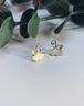 中國(guó)黃金（CHINA GOLD）銀耳釘女士99足銀銀杏葉耳釘銀耳環(huán)養(yǎng)耳洞七夕情人節(jié)禮物送女友 【今/次日達(dá)】足銀銀杏葉耳釘 曬單實(shí)拍圖