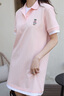 Teenie Weenie小熊女裝連衣裙2025年夏季新款潮流學(xué)院假兩件POLO裙 淺粉色 L 曬單實(shí)拍圖