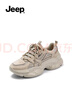 Jeep吉普厚底老爹鞋女秋季款戶(hù)外休閑女鞋輕便增高 淺灰色 39  曬單實(shí)拍圖