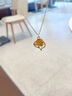 中國黃金（CHINA GOLD）黃金項鏈女足金康乃馨吊墜七夕情人節(jié)禮物送女友老婆 【京速達】足金吊墜約0.5g*配銀鏈【甄選禮盒】 曬單實拍圖