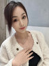 芩初純銀方糖項鏈女2025新款莫桑石氣質(zhì)輕奢高級吊墜情人節生日禮物女 白金色 品牌禮盒 曬單實(shí)拍圖