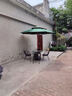 業(yè)紫墅戶(hù)外遮陽(yáng)傘花園休閑中柱傘大型露營(yíng)庭院半邊傘室外咖啡廳擺攤桌椅 2.7米雙頂中柱傘+大號底座 傘5色 曬單實(shí)拍圖