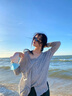 巧丂春夏開(kāi)衫外搭灰色慵懶風(fēng)罩衫襯衫外套薄款女空調2025長(cháng)袖上衣 灰色 XL 曬單實(shí)拍圖