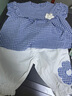 INSBOBO女童夏裝2025新款兒童衣服女寶套裝洋氣寶寶童裝兩件套夏 藍(lán)格 90 適合身高80-90CM 曬單實(shí)拍圖