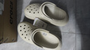 CORCS CROCS 泡芙洞洞鞋男女士休閑厚底拖鞋夏季包頭涼鞋戶外沙灘鞋男女涼鞋 骨白色泡芙 36 曬單實(shí)拍圖