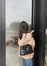 皮爾卡丹包包女包斜挎包女士牛皮時(shí)尚單肩包百搭腋下包生日禮物送女友老婆 黑色 曬單實(shí)拍圖