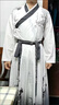 稻橙漢服男成人中國(guó)風(fēng)情侶古裝武俠客書(shū)生學(xué)生女套裝氣仙cp表演班服 墨龍/上衣+裙子 L 曬單實(shí)拍圖