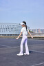 小豬彼特女童喇叭褲夏季薄款褲子兒童涼感運(yùn)動(dòng)褲女大童微喇褲休閑長(zhǎng)褲夏裝 18371紫色 140 cm 曬單實(shí)拍圖