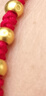 中國(guó)黃金（CHINA GOLD）黃金光面金珠手鏈女款足金轉(zhuǎn)運(yùn)珠編織紅手繩情人節(jié)生日禮物送女友 金珠手鏈(5顆)【紅繩】 曬單實(shí)拍圖