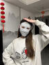 目丸全臉?lè )罆衩嬲峙募痉雷贤饩€(xiàn)3d立體防蹭妝臉罩醫美術(shù)后冰絲臉基尼 淺灰【透氣網(wǎng)孔】 曬單實(shí)拍圖