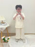 G.DUCKKIDS童裝男童睡衣夏季冰絲兒童睡衣薄款透氣男孩家居服套裝短袖兩件套 小狗款咖色aocmoac 160碼建議150-160cm12-13歲 曬單實(shí)拍圖