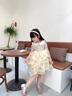 G.DUCKKIDS小黃鴨童裝公主裙女童連衣裙夏季兒童禮服女孩背心蛋糕裙夏裝裙子 香檳色 100 尺碼2~3歲【90-100cm】cm 曬單實(shí)拍圖