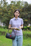 NAOTIEA納奧蒂爾小帆船短袖T恤上衣女2025夏季新款休閑寬松顯瘦POLO襯衫 香芋紫 XL （建議110-120斤） 曬單實拍圖