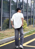 卡賓（CABBEEN）【漸變洗水】男裝寬松牛仔褲春夏天絲直筒休閑長褲 煤黑色01（寬松版型） L /175/50 曬單實(shí)拍圖
