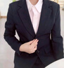 羅蒙西服套裝女士職業(yè)裝修身單西正裝商務(wù)面試工作通勤西裝外套 黑色 曬單實(shí)拍圖
