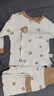 INSAHO嬰兒衣服春秋嬰幼兒分體套裝寶寶內(nèi)衣偏開高腰護(hù)肚新生兒秋衣打底 棕色小熊高腰開檔套裝-djyf097 66 （3-6月） 曬單實(shí)拍圖