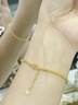 中國黃金（CHINA GOLD）黃金手鏈女士足金鳳尾純金手鏈七夕情人節(jié)禮物送女友老婆 足金鳳尾手鏈約1.9g 曬單實(shí)拍圖