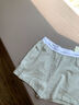 Calvin Klein內衣【摩登引力帶】夏季女士ck提花可外穿辣妹運動(dòng)家居睡褲短褲 P7A-椰青灰 M 曬單實(shí)拍圖