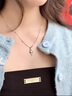 千雅詩999純銀項鏈女士2025新款520送老婆生日七夕情人節(jié)禮物送女朋友 （白色）丘比特之箭項鏈 真愛玫瑰禮盒+代寫賀卡可刻字 曬單實(shí)拍圖